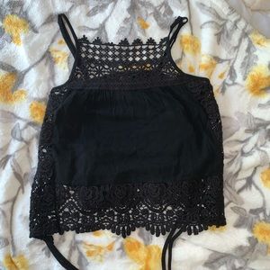 Papaya Black Tank Top